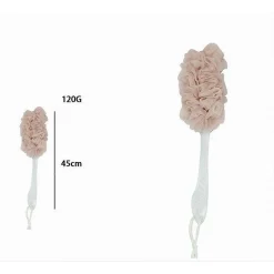 SPAZZOLA LAVASCHIENA ESFOLIANTE BAGNO DOCCIA SPUGNA ROSA MANICO SCRUBBER 79601