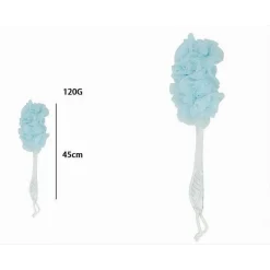 SPAZZOLA LAVASCHIENA ESFOLIANTE BAGNO DOCCIA SPUGNA AZZURRA MANICO SCRUBBER 79604