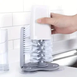 SPAZZOLA PER PULIZIA BOTTIGLIA LAVATAZZINE TAZZA BICCHIERE LAVELLO CUCINA CASA