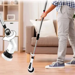 SPAZZOLA ROTANTE ELETTRICA MULTIFUNZIONE 9IN1 RICARICABILE SENZA FILI MANICO ESTENSIBILE