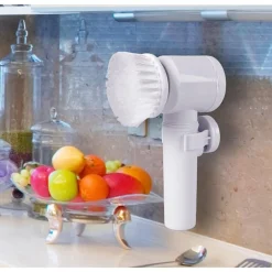 SPAZZOLA ROTANTE ELETTRICA PER PULIZIA MULTIFUNZIONE CON 3 TESTINE BAGNO CUCINA