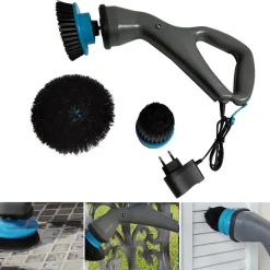 SPAZZOLONE SPAZZOLA ROTANTE CORDLESS RICARICABILE PER PULIZIA DI OGNI SUPERFICIE