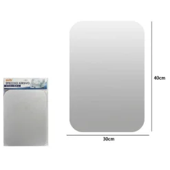 SPECCHIO ADESIVO FORMA RETTANGOLARE ADESIVA MURALE ARREDAMENTO CASA 30X40CM