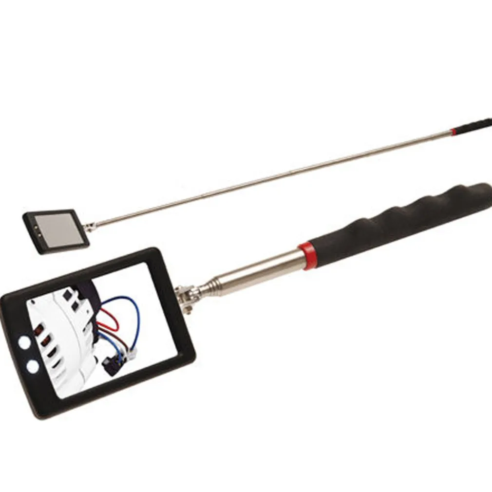 SPECCHIO SPECCHIETTO ISPEZIONE SNODABILE ALLUNGABILE CON LUCE RIPAZIONI MOTORI