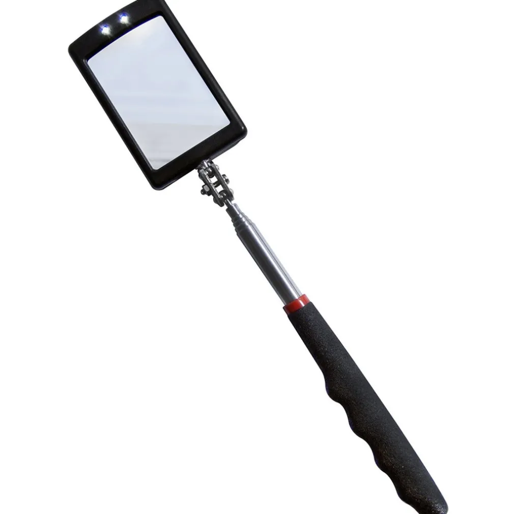 SPECCHIO SPECCHIETTO ISPEZIONE SNODABILE ALLUNGABILE CON LUCE RIPAZIONI MOTORI