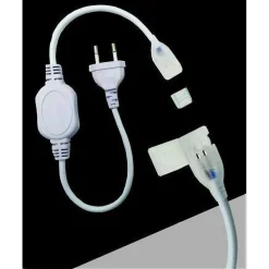 SPINA PER STRISCE STRIP LED 220V DA 16 MM RADDRIZZATORE CON PRESA S-16MM-220V