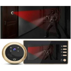 SPIONCINO ELETTRONICO DIGITALE PORTA CAMPANELLO CON MONITOR 4.3'' CON FOTOCAMERA