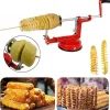 SPIRAL POTATO SLICER CUTTER PATATE CHIPS TAGLIA AFFETTA SPIRALE RICCIOLO TAGLIO
