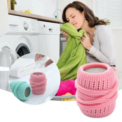 SPUGNA A FORMA DI GOMITOLO ANTI GROVIGLIO PULIZIA LAVATRICE AMMORBIDENTE LAVAGGI
