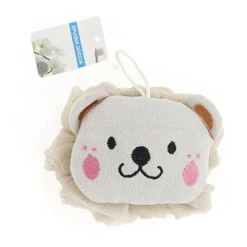 SPUGNA A RETE PER DOCCIA BAGNO SPUGNETTA ESFOLIANTE PELLE CORPO CON CAGNOLINO 10772