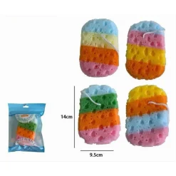 SPUGNA CORPO BAGNO DOCCIA CORDA MORBIDA MASSAGGIO TONIFICANTE MULTICOLORE 79233