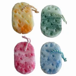 SPUGNA CORPO BAGNO DOCCIA CON CORDINO MORBIDE OVALE MASSAGGIO TONIFICANTE 79235