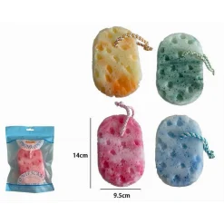 SPUGNA CORPO BAGNO DOCCIA CON CORDINO MORBIDE OVALE MASSAGGIO TONIFICANTE 79235