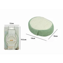 SPUGNA DA DOCCIA BAGNO ESFOLIANTE SCRUB PELLE CORPO OVALE CON FASCIA VERDE 79656