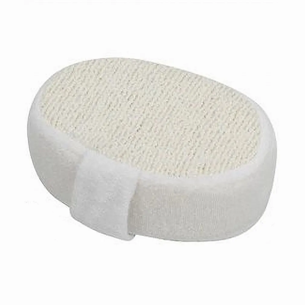 SPUGNA DOCCIA BAGNO ESFOLIANTE SCRUB PELLE CORPO OVALE CON FASCIA BIANCA 79654