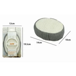 SPUGNA DOCCIA BAGNO ESFOLIANTE SCRUB PELLE CORPO OVALE CON FASCIA GRIGIA 79659