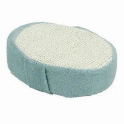 SPUGNA DOCCIA BAGNO ESFOLIANTE SCRUB PELLE CORPO OVALE CON FASCIA AZZURRA 79658