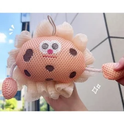 SPUGNA DOCCIA BAGNO SPUGNETTA A RETE ESFOLIANTE PELLE CORPO CON ANIMALETTO 10773