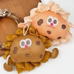 SPUGNA DOCCIA BAGNO SPUGNETTA A RETE ESFOLIANTE PELLE CORPO CON ANIMALETTO 10773