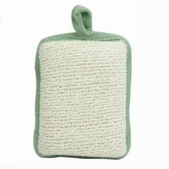 SPUGNA DOCCIA ESFOLIANTE BAGNO PER CURA CORPO BOMBATA 13X9.5X4.5 CM VERDE 79650