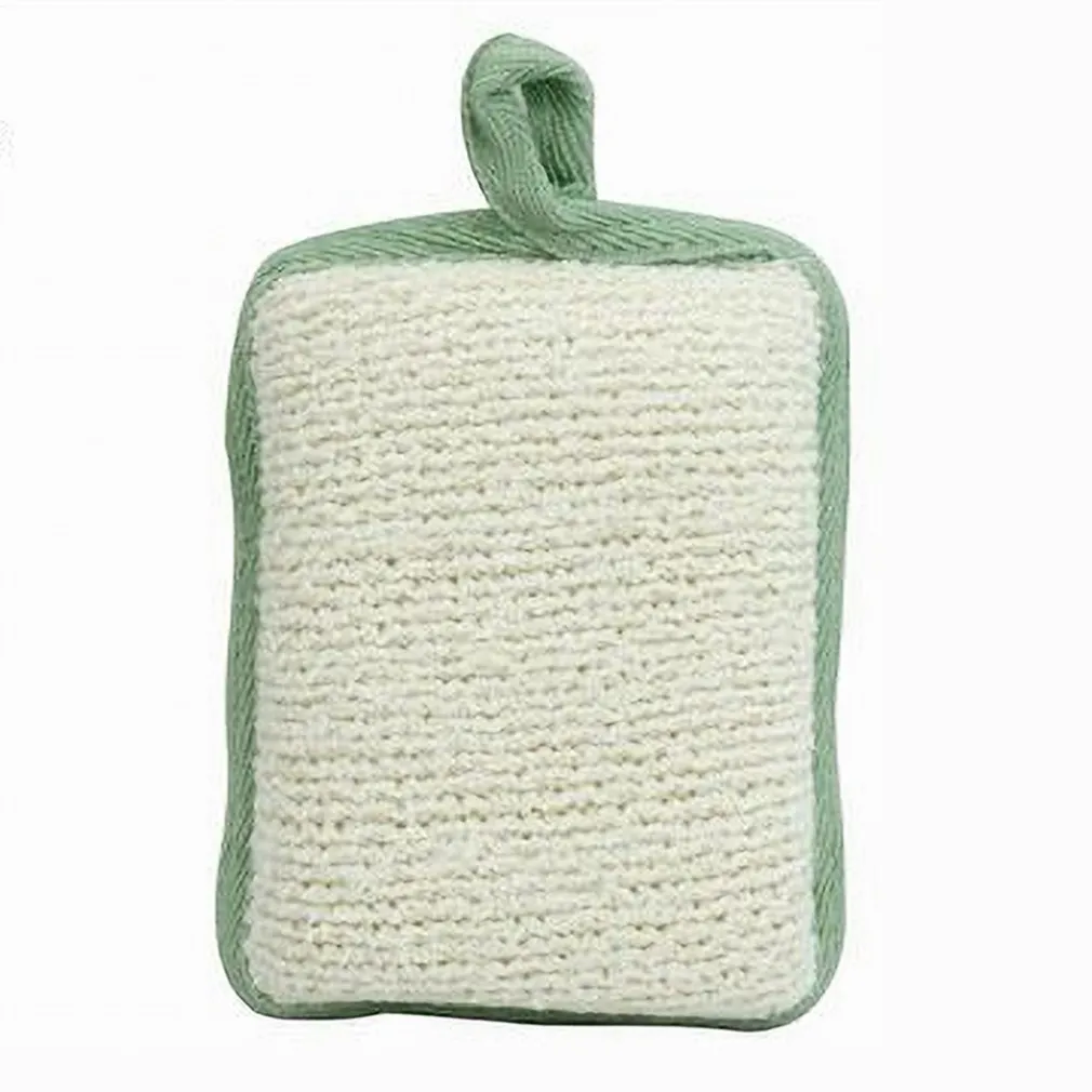 SPUGNA DOCCIA ESFOLIANTE BAGNO PER CURA CORPO BOMBATA 13X9.5X4.5 CM VERDE 79650