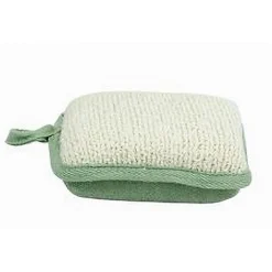 SPUGNA DOCCIA ESFOLIANTE BAGNO PER CURA CORPO BOMBATA 13X9.5X4.5 CM VERDE 79650
