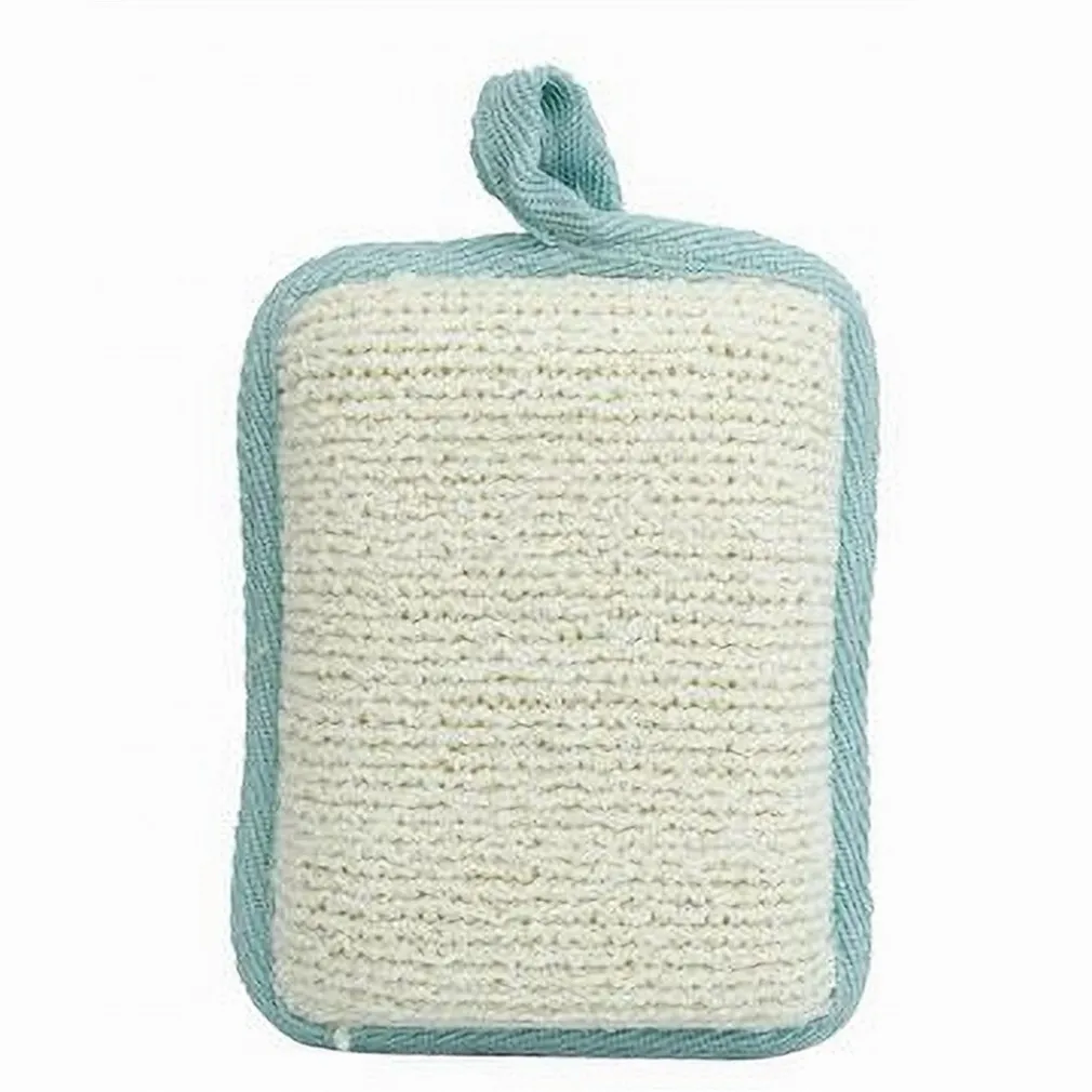 SPUGNA DOCCIA ESFOLIANTE BAGNO PER CURA CORPO BOMBATA 13X9.5X4.5CM AZZURRO 79652