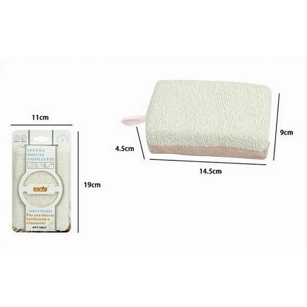 SPUGNA DOCCIA ESFOLIANTE TONICA RILASSA PER CURA DI PELLE CORPO BAGNO ROSA 79637