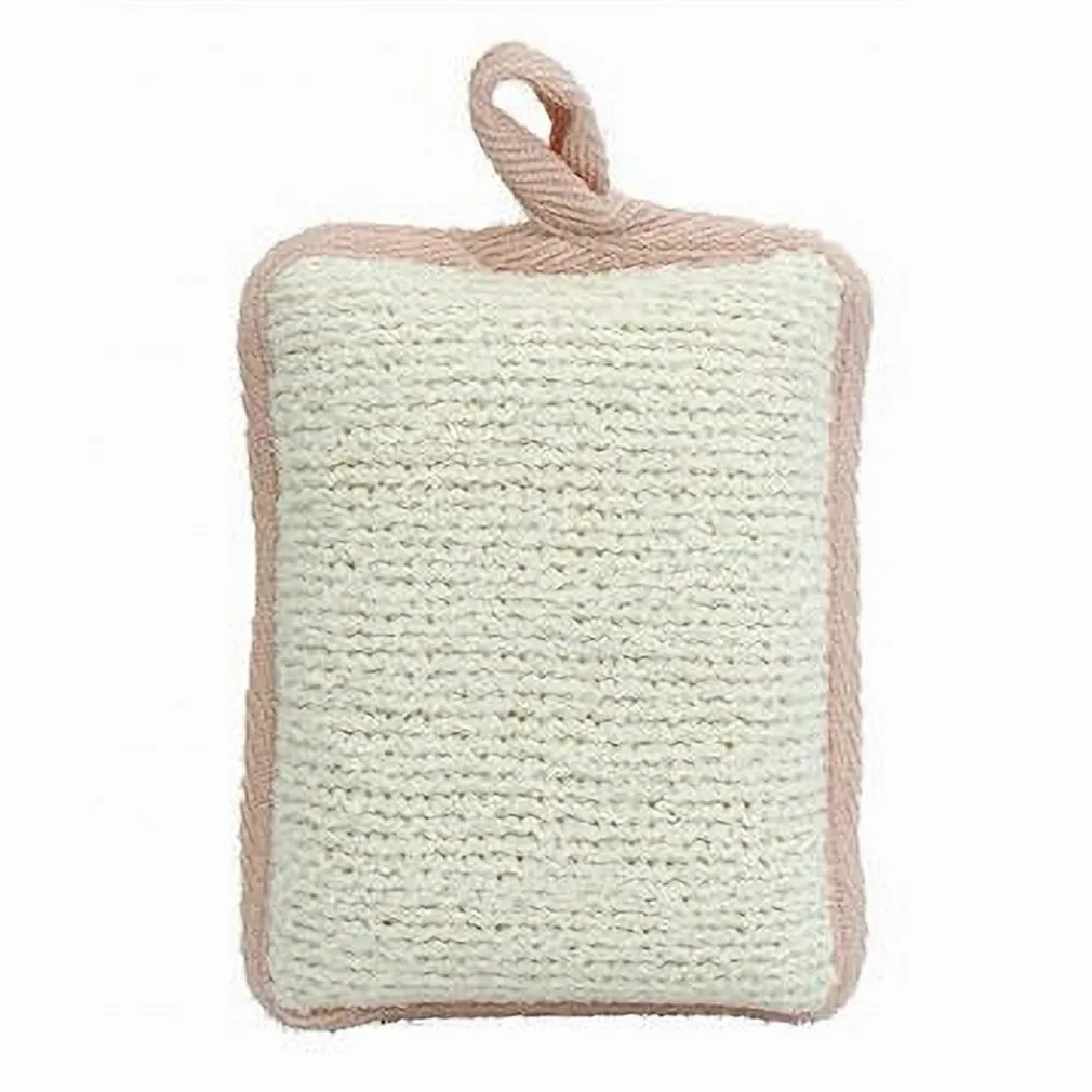 SPUGNA DOCCIA ESFOLIANTE BAGNO PER CURA CORPO BOMBATA 13X9.5X4.5 CM ROSA 79649
