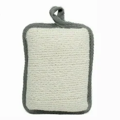SPUGNA DOCCIA ESFOLIANTE BAGNO PER CURA CORPO BOMBATA 13X9.5X4.5 CM GRIGIO 79653