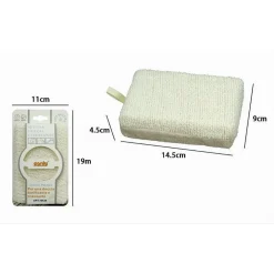 SPUGNA DOCCIA ESFOLIANTE TONICA RILASSA CURA DELLA PELLE CORPO BAGNO BEIGE 79639