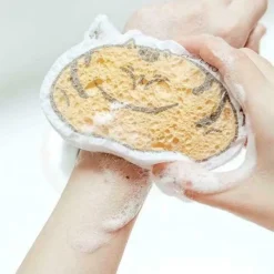 SPUGNA MAGICA ECOLOGICA IN PASATA DI LEGNO PULIZIA BAGNO CUCINA A FORMA ANIMALI