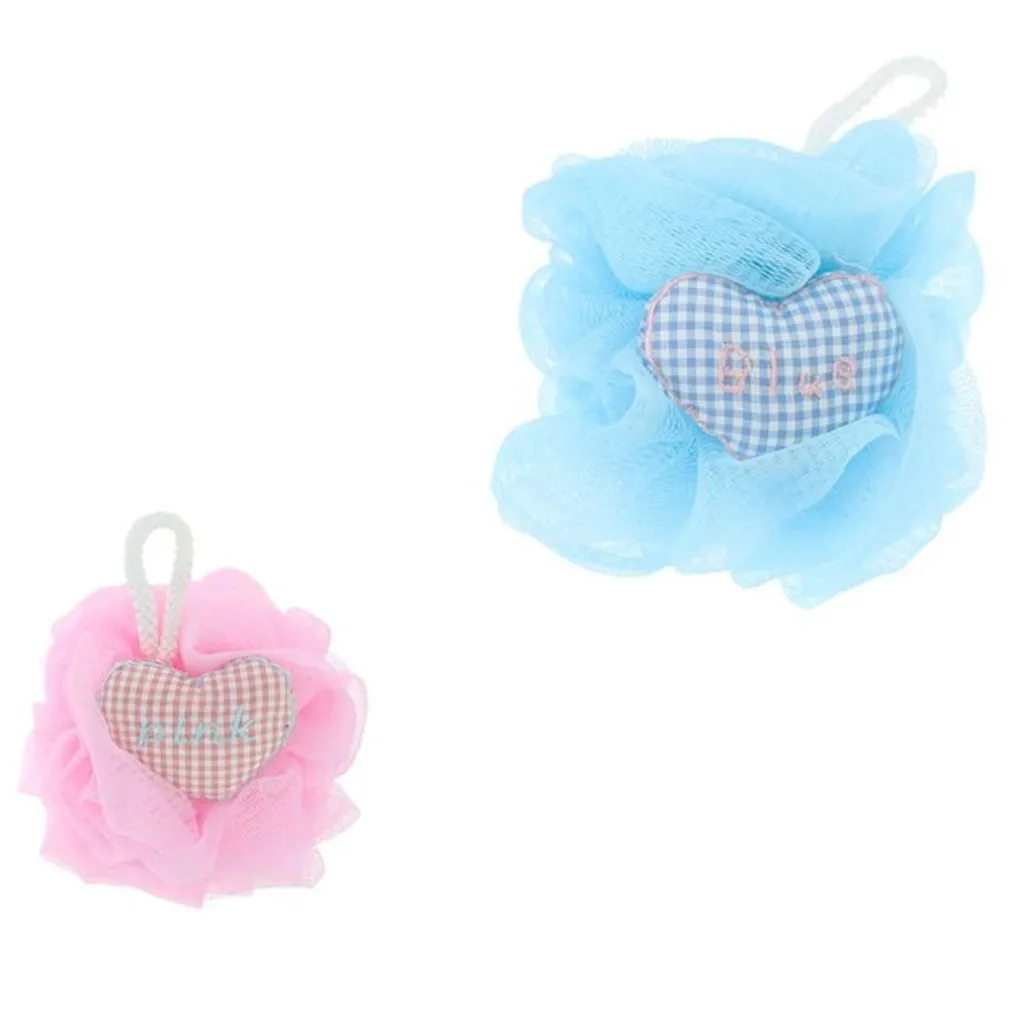 SPUGNA PER DOCCIA A RETE BAGNO ESFOLIAZIONE PELLE CORPO CON CUORE A SCACCHI 10778