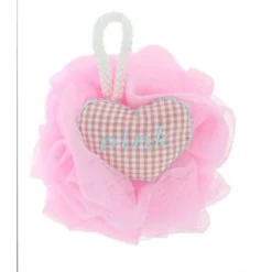 SPUGNA PER DOCCIA A RETE BAGNO ESFOLIAZIONE PELLE CORPO CON CUORE A SCACCHI 10778