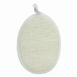 SPUGNA PER DOCCIA BAGNO ESFOLIANTE CURA PELLE CORPO 13X18 CM BIANCA OVALE 79642