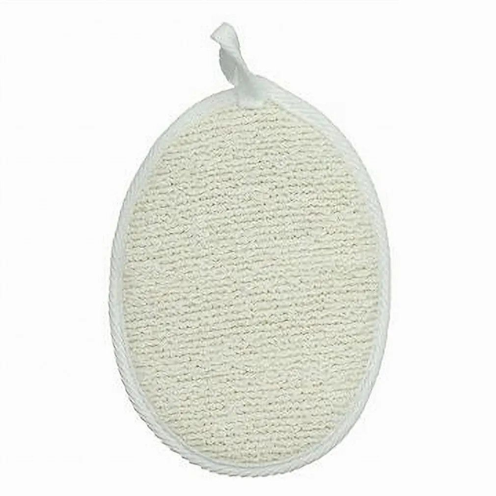 SPUGNA PER DOCCIA BAGNO ESFOLIANTE CURA PELLE CORPO 13X18 CM BIANCA OVALE 79642