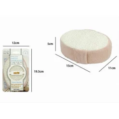 SPUGNA PER DOCCIA BAGNO ESFOLIANTE SCRUB PELLE CORPO OVALE CON FASCIA ROSA 79655