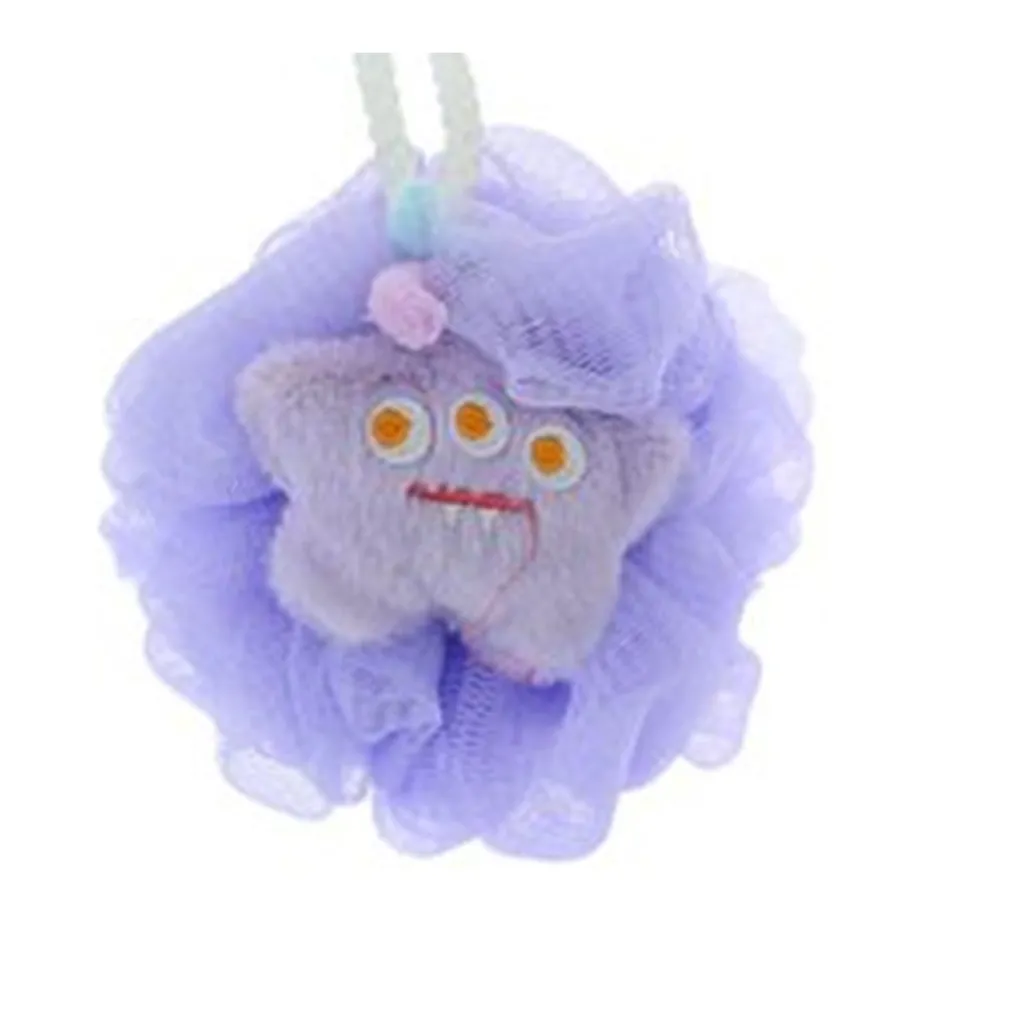 SPUGNA PER DOCCIA SPUGNETTA A RETE BAGNO PELLE CORPO CON STELLINA COLORATA 10780