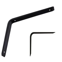 STAFFE ANGOLARI 2 PZ SUPPORTO STAFFA REGGIMENSOLE 150 X 120 X 30 MM NERO