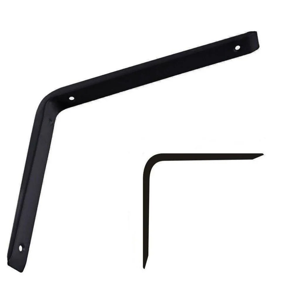 STAFFE ANGOLARI 2 PZ SUPPORTO STAFFA REGGIMENSOLE 150 X 120 X 30 MM NERO