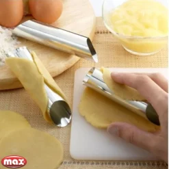 STAMPI CANNOLI E CAKE DESIGN SET 3 PEZZI METALLO ACCESSORI CUCINA KIT DOLCI