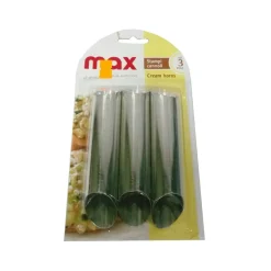 STAMPI CANNOLI E CAKE DESIGN SET 3 PEZZI METALLO ACCESSORI CUCINA KIT DOLCI