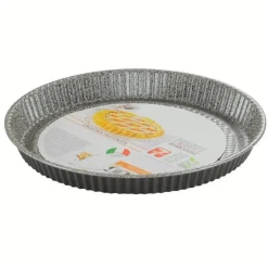 STAMPO CROSTATA ROTONDA CON BORDO FESTONATA TEGLIA Ø28CM ANTIADERENTE ANTIGRAFFIO 037111M