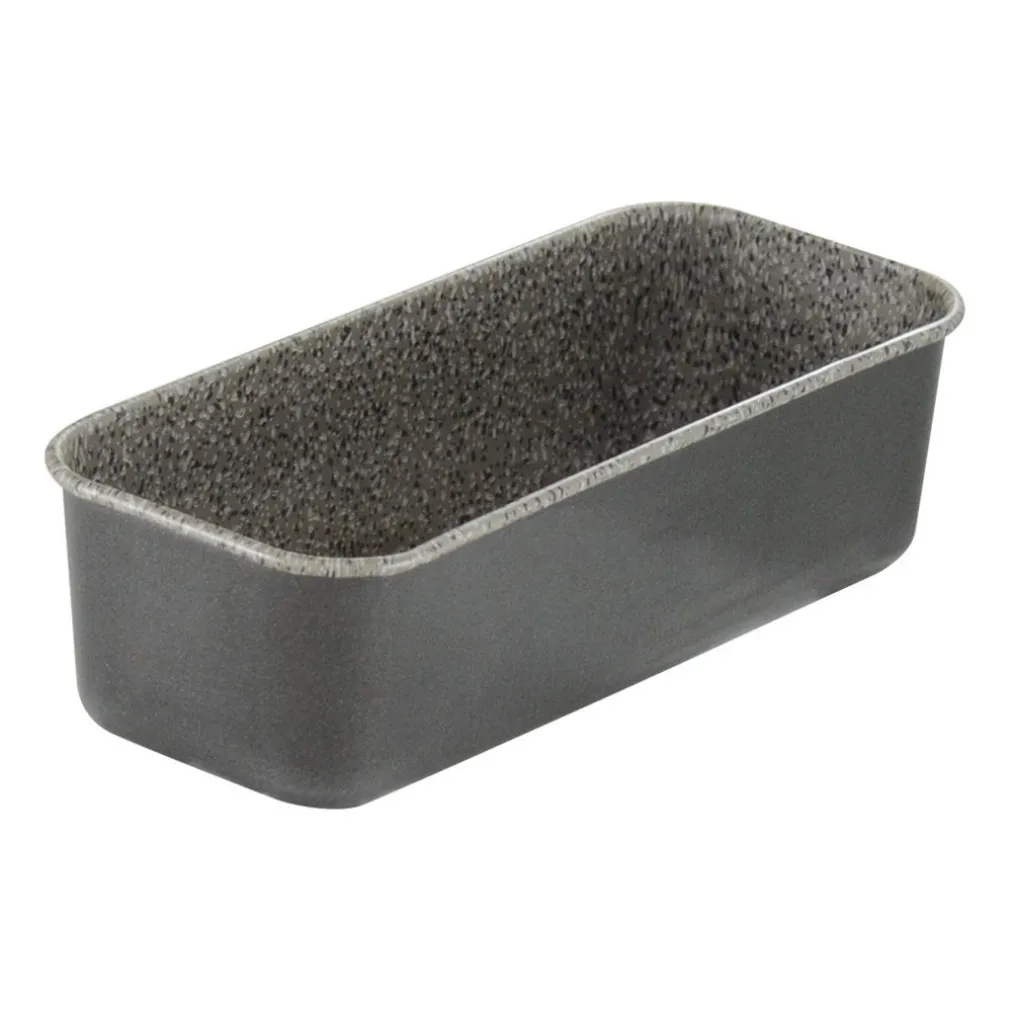 STAMPO FORMA PLUMCAKE TEGLIA IN ALLUMINIO ANTIADERENTE EFFETTO PIETRA 30X11XH7CM 037050M