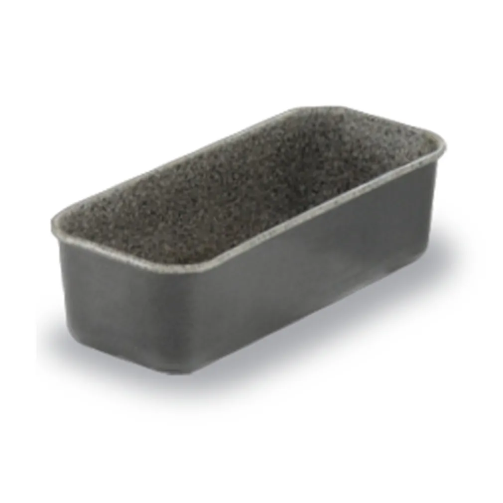 STAMPO FORMA PLUMCAKE TEGLIA IN ALLUMINIO ANTIADERENTE EFFETTO PIETRA 30X11XH7CM 037050M
