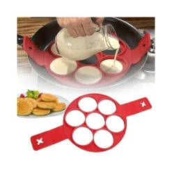STAMPO IN SILICONE PER PANCAKES CUCINA FRITTELLE ANTIADERENTE PADELLA OMELETTE