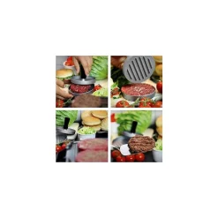STAMPO PER HAMBURGER REGOLABILE 110/150/220GR PRESSA CARNE MACINATA ALLUMINIO