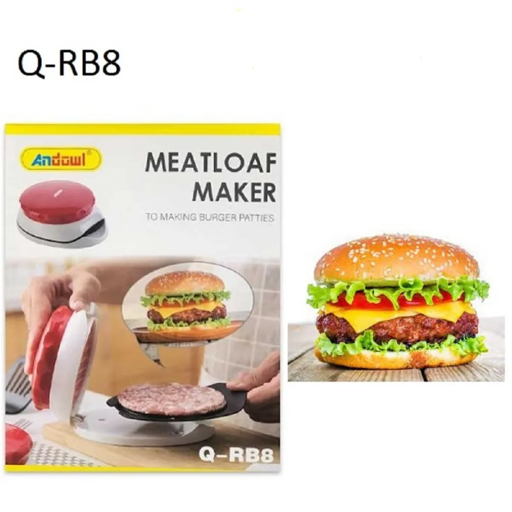 STAMPO PRESSA MACCHINA MANUALE PER HAMBURGHER POLPETTONE CARNE MACINATA Q-RB8