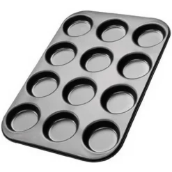 STAMPO TEGLIA ANTIADERENTE 12 POSTI PER MUFFIN RUOTO CAPCAKE PASTICCERIA