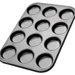 STAMPO TEGLIA ANTIADERENTE 12 POSTI PER MUFFIN RUOTO CAPCAKE PASTICCERIA
